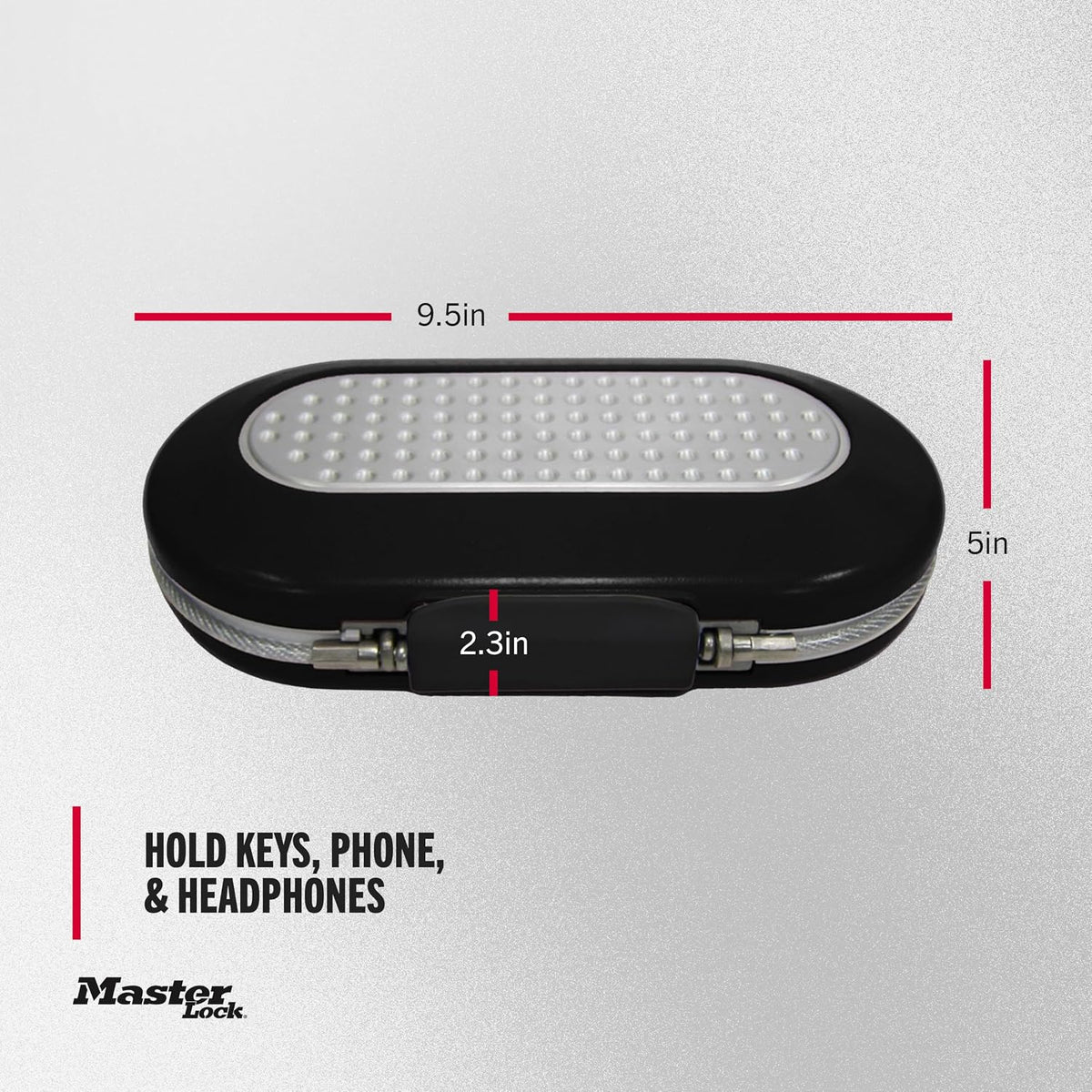 Master Lock Small Travel Safe with Cable, Gray Combination Lock Box, 5900D