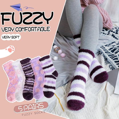 EBMORE Womens Fuzzy Socks Slipper Fluffy Cozy Comfy Cabin Plush Warm Winter Sleep Home Soft Socks