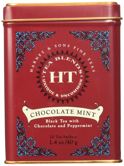 Harney & Sons African Autumn Rooibos Herbal Tea, 20 Sachets Tin | Rooibos herbal tea with cranberry and citrus flavors. Naturally caffeine free.