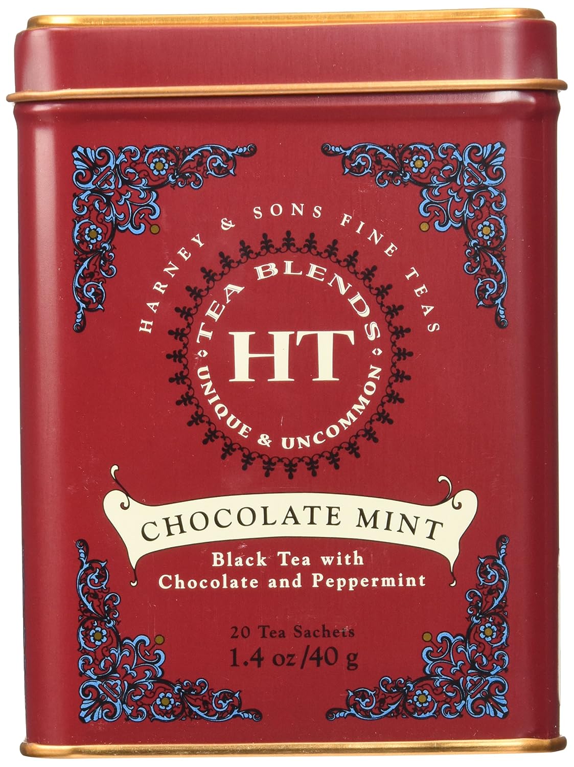 Harney & Sons Cherry Blossom Green Tea, 20 Sachets in Tin | Green tea with delicate cherry blossom and vanilla flavors inspired by Japan's sakura season. Contains caffeine.