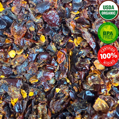 Rose Hips Tea - 1 LB (16 oz) | Real Wild Harvest | 100% USDA Certified Organic | Cut and Sifted Albanian Rose Hips Shells | Aroma-Rich Seedless Rosehip (rosa canina fructus) | By U.S. Wellness Naturals
