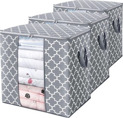 Storage Bags 3 Pack 100L Clothes Organization and Storage Containers