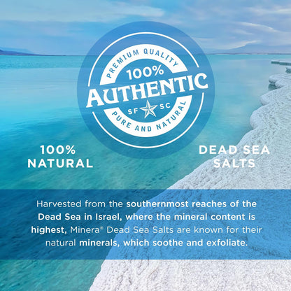 Minera Fine Grain Dead Sea Salt for Bath & Soaking – 15 lbs (3 x 5 lb Bags), Fast-Dissolving, 100% Pure & Natural, Unscented, Skin-Nourishing Bulk Sea Salt
