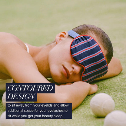 slip Contour Sleep Mask | 100% Pure Mulberry Silk, Ultra Soft | Contoured Design, Prevents Eye Pressure | Adjustable Strap, Ideal for Travel - Black