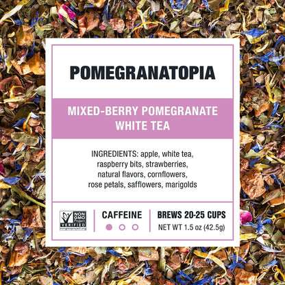 Tiesta Tea Pomegranatopia, Loose Leaf Mixed-Berry Pomegranate Tea, 1.5oz