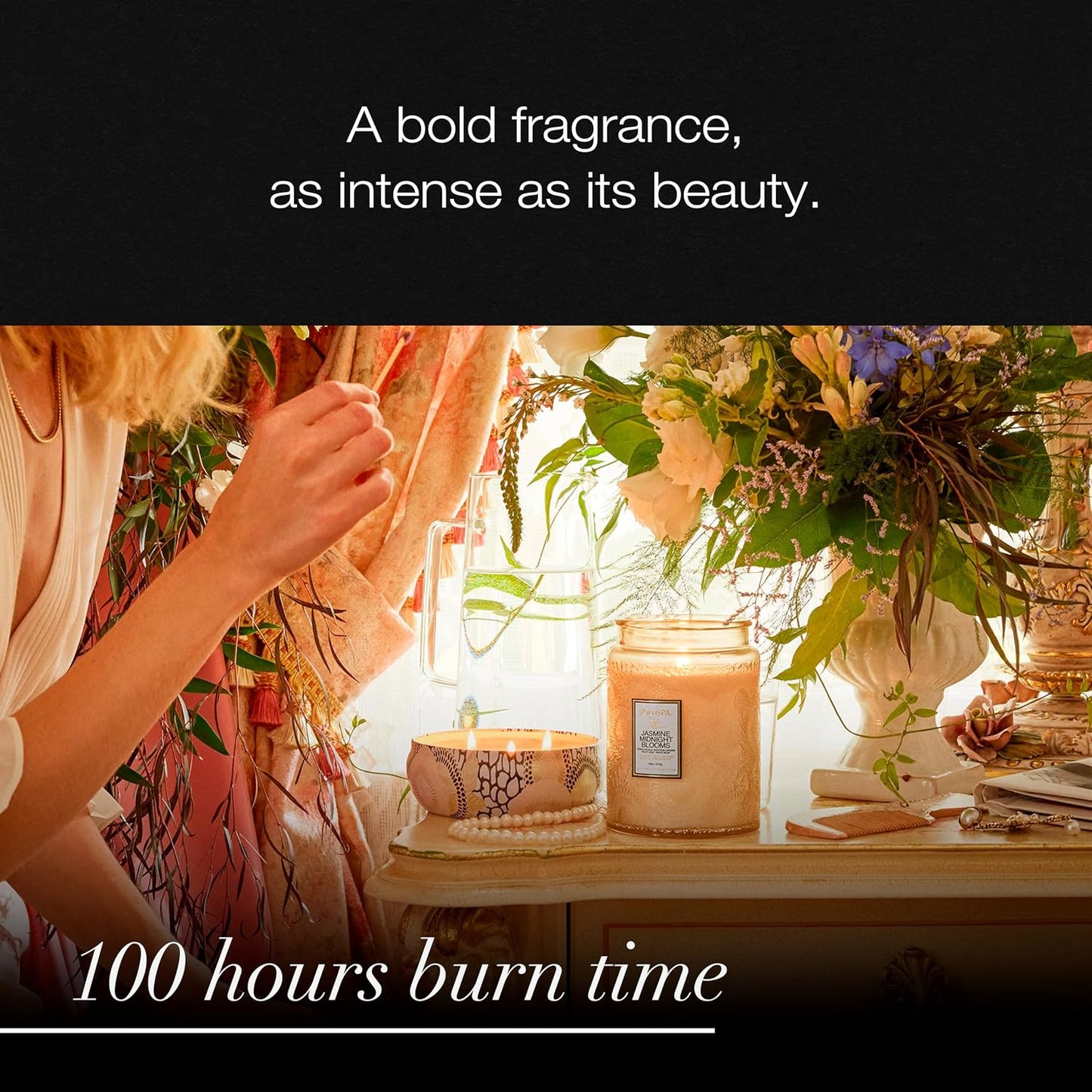 Voluspa Baltic Amber Candle, 18 oz, Coconut Wax Blend, Scented Candles for Home, 100 Hour Burn Time, Candle Jar
