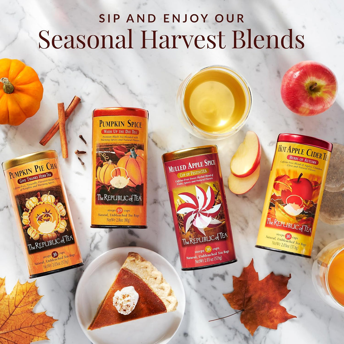 The Republic of Tea Harvest Tea Sampler Assortment, 24 Count
