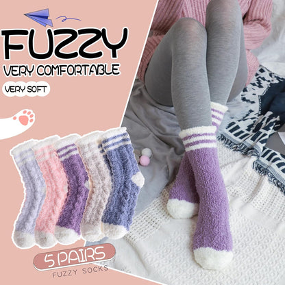 EBMORE Womens Fuzzy Socks Slipper Fluffy Cozy Comfy Cabin Plush Warm Winter Sleep Home Soft Socks