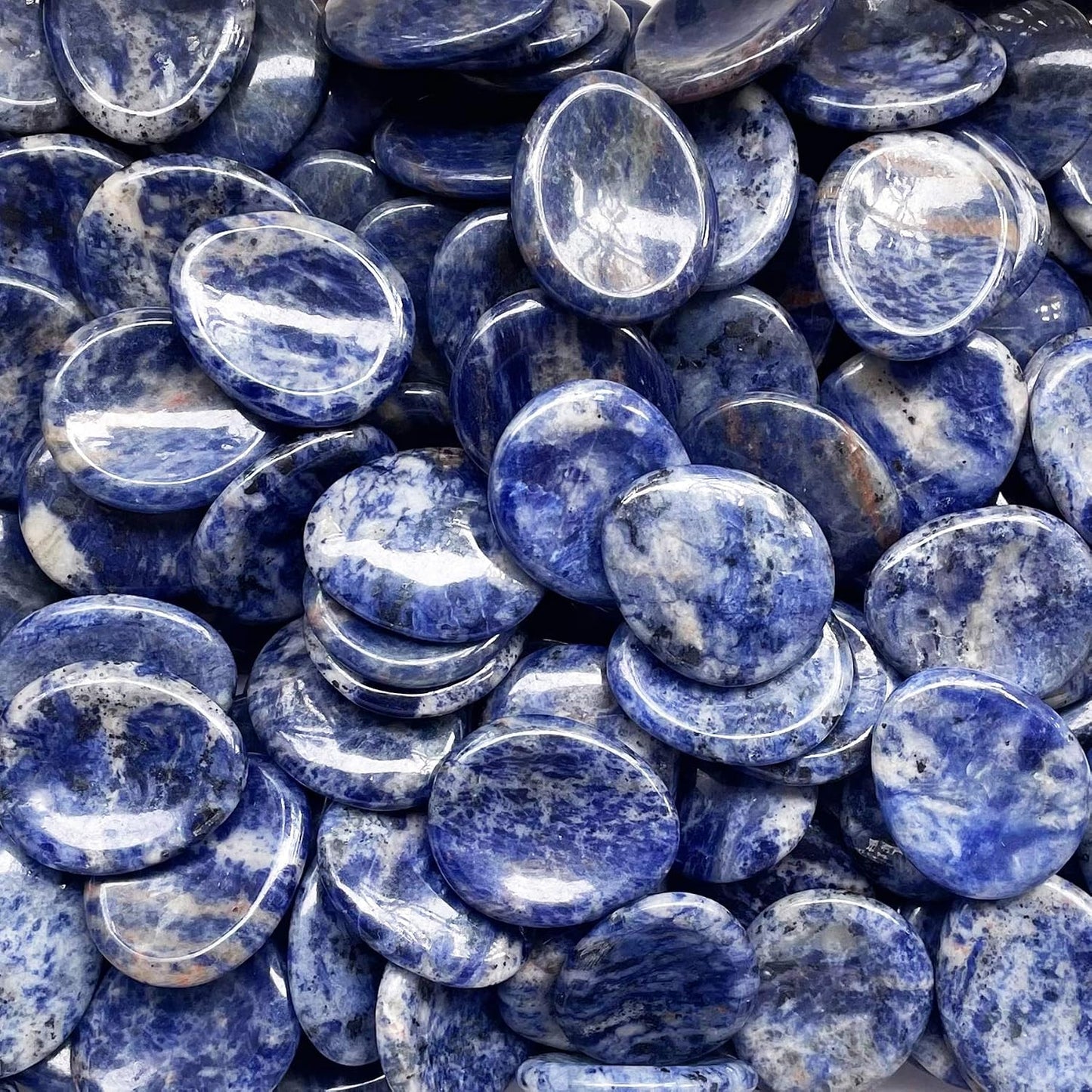 Fekuar Natural Moonstone Crystal Thumb Worry Stone, Hand Carved Healing Crystal Teardrop Pocket Worry Stones for Anxiety Stress Relief Meditation