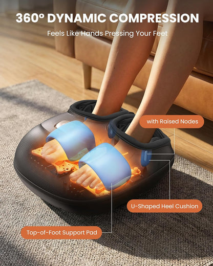 CILI Foot Massager with Heat, Shiatsu Foot Massager for Neuropathy & Plantar Fasciitis Relief, Gifts for Women Mom Dad,Heated Feet Massager with Deep Kneading,Compression,Vibration,FSA Eligible HSA