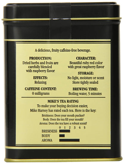Harney & Sons Raspberry Herbal | 8 Oz Loose Leaf Tea
