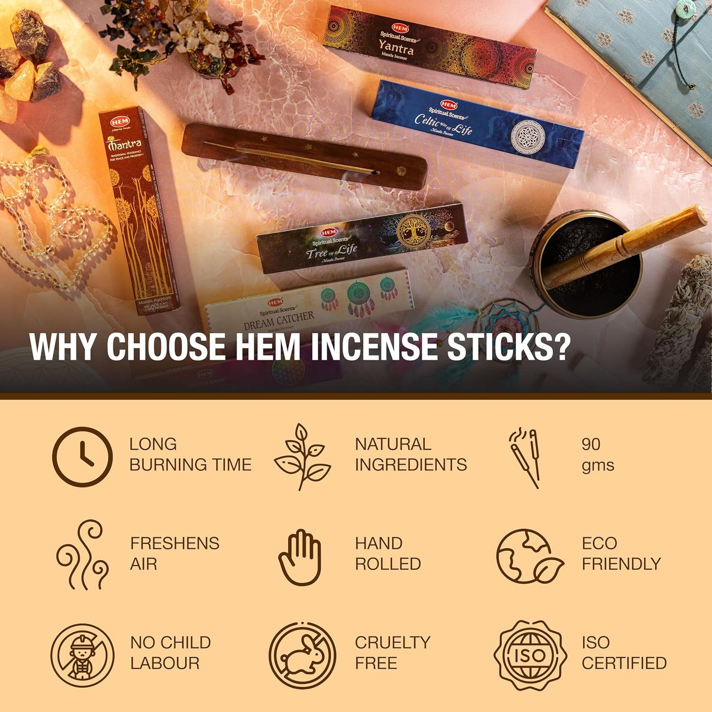 HEM Incense Sticks – 12 Box Variety Pack (240 Sticks Total, 20 Sticks per Box) | Long Lasting Fragrance | Meditation, Relaxation, Yoga, Aromatherapy & Home Fragrance