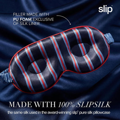 slip Contour Sleep Mask | 100% Pure Mulberry Silk, Ultra Soft | Contoured Design, Prevents Eye Pressure | Adjustable Strap, Ideal for Travel - Black