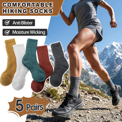 MOGGEI 5 Pairs Womens Merino Wool Socks Hiking Warm Winter Thick Thermal Crew Cozy Cabin Ladies Gift Comfy Boot Work Socks