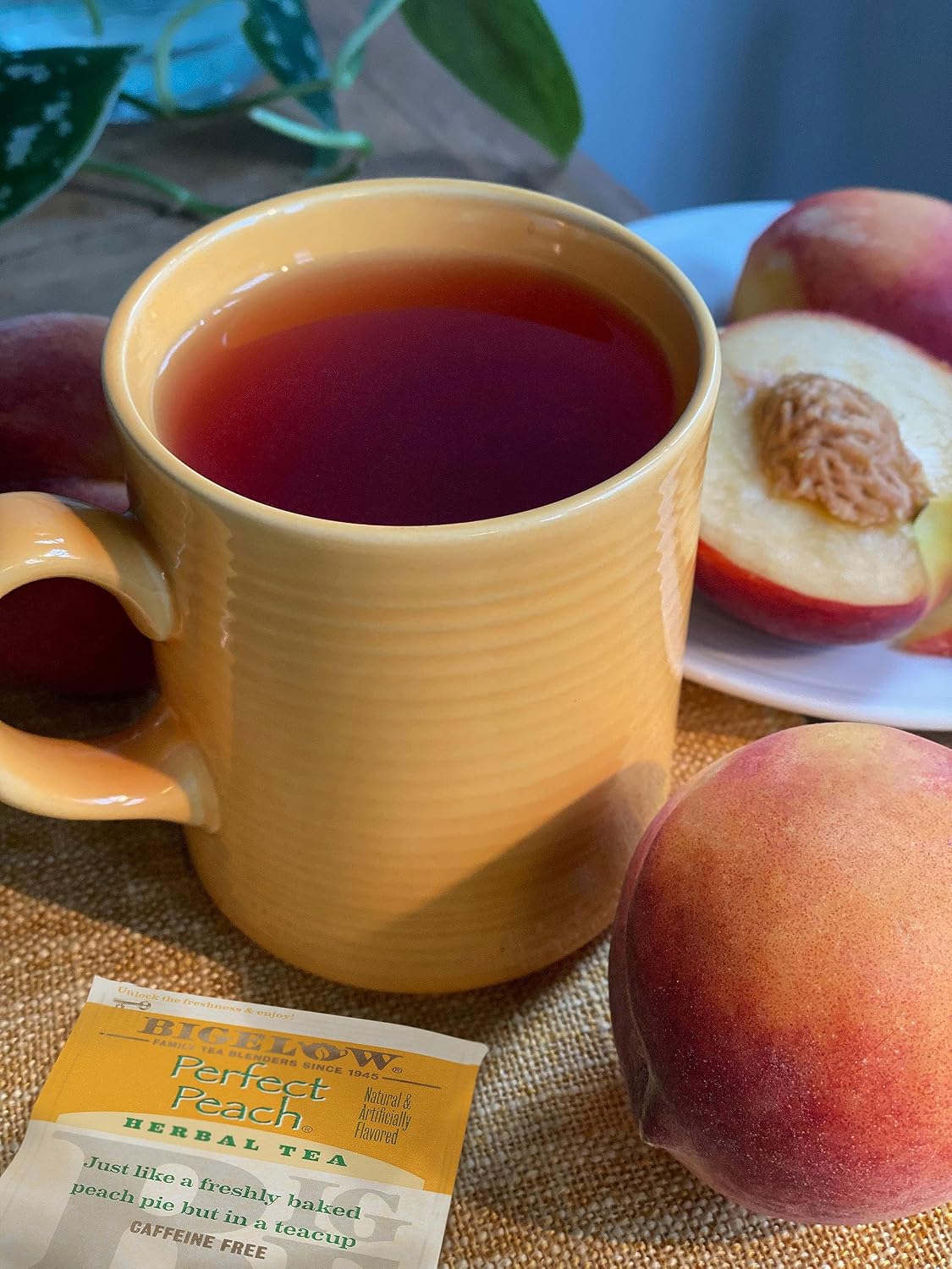 Bigelow Tea Perfect Peach Herbal Tea Bags, 20 Count (Pack of 6)
