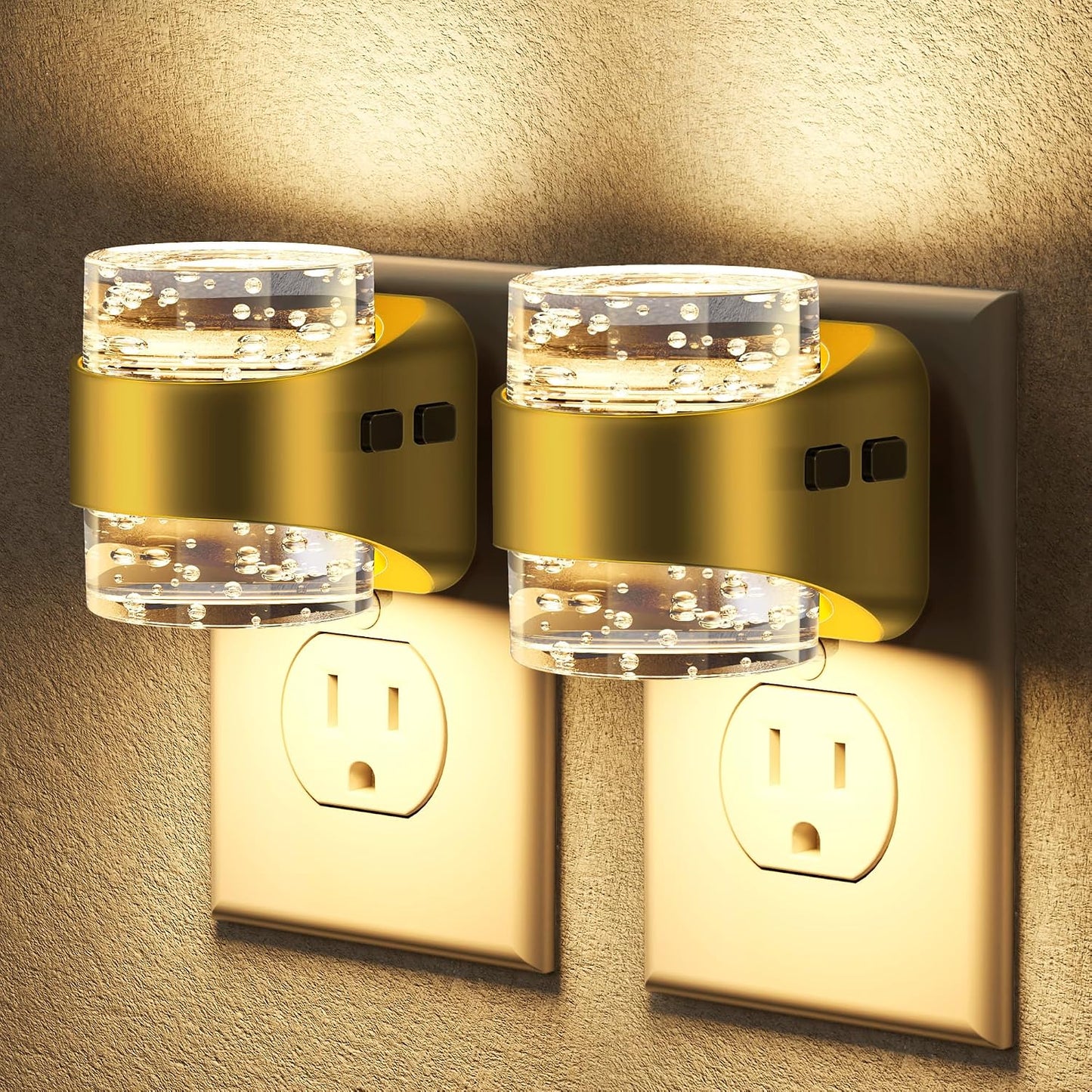 Briignite Night Light, Night Lights Plug into Wall, Soft White LED Nightlight for Kids, Adjustable Brightness 0-100LM, Dusk to Dawn Sensor, Soft Light for Bedroom, Hallway, Nursery, 2 Pack