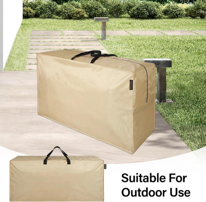 storagebag Patio Cushion Storage Bag, Outdoor Cushion Storage Bag,Waterproof Extra Large Furniture Storage Bag with Handle and Zipper, 48in L x 16in W x 22in H