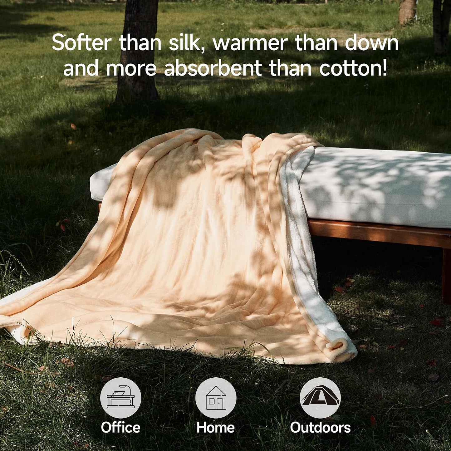 GOTCOZY Heated Throw Blanket, 50''X60'' - Soft Silky Plush Electric Blanket with 4 Heating Levels & 3 Hour Auto Off, ETL Certified, Machine Washable (Grey)