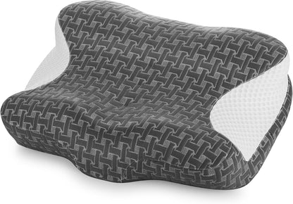 Elviros CPAP Pillow for Sleeping, HSA/FSA Ergonomic Adjustable Height Neck Support Memory Foam Bed Pillow for CPAP Users with Sleep Apnea, Suitable for Side and Back Sleepers