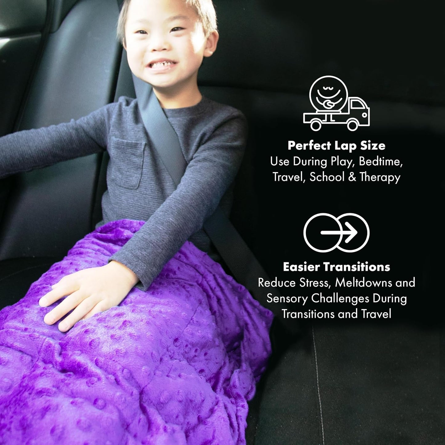 Harkla Weighted Lap Pad for Kids (Deep Blue)