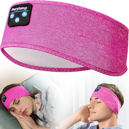Perytong Sleeping Headphones Bluetooth Headband, Soft Long Time Play Sleeping Headsets with Built in Speakers Perfect for Workout,Running,Yoga,Travel, Darkgray