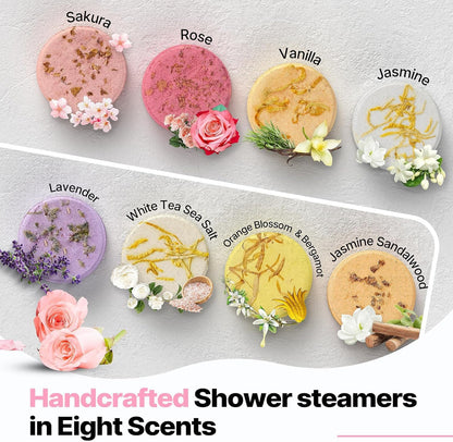 SWCANDY Shower Steamers Aromatherapy Travel Essentials Birthday Gifts for Women, Lavender 8 Pcs, Bath Bombs Shower Bombs with Natural Essential Oils, Relaxation Home SPA