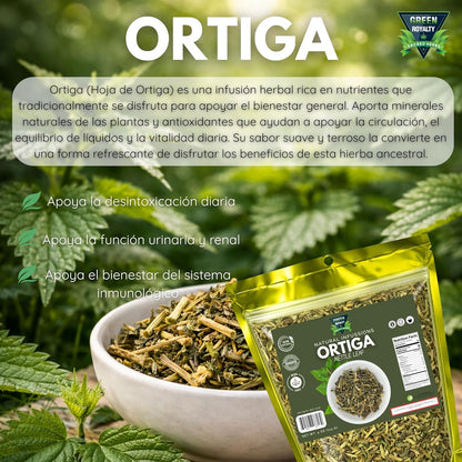 Green Royalty Ortiga (Nettle Leaf) Herbal Tea – Natural Dried Nettle Leaf for Tea & Infusions – 4 oz (114 g)