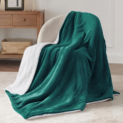 Bedsure GentleSoft Sherpa Fleece Throw Blanket for Couch, Non-Heated, Thick & Warm Cozy Blanket for Winter, Soft Fuzzy Plush Throw Gifts for Women and Men, Grey, 50x60 Inches