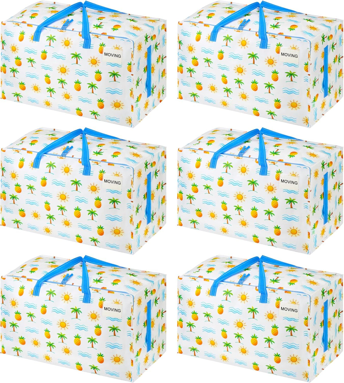VENO Clear Extra Large Moving Bags & Storage Totes, Heavy Duty Organizer with Reinforced Handles & Strong Zippers for Clothes, College Dorm Essentials, Moving Supplies