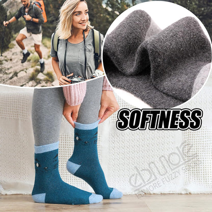 EBMORE Merino Wool Socks for Women Hiking Thermal Warm Winter Thick Boot Cozy Crew Comfy Work Socks for Ladies 5 Pairs