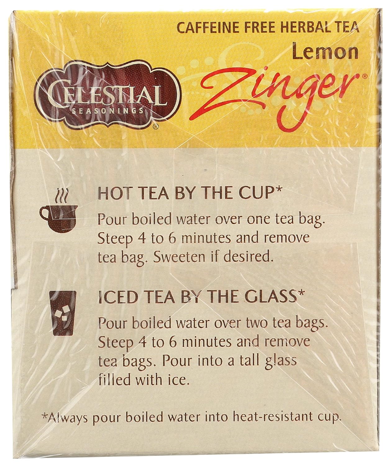 Celestial Seasonings Hibiscus Tea, Red Zinger Herbal Tea, Caffeine Free, 20 Tea Bags