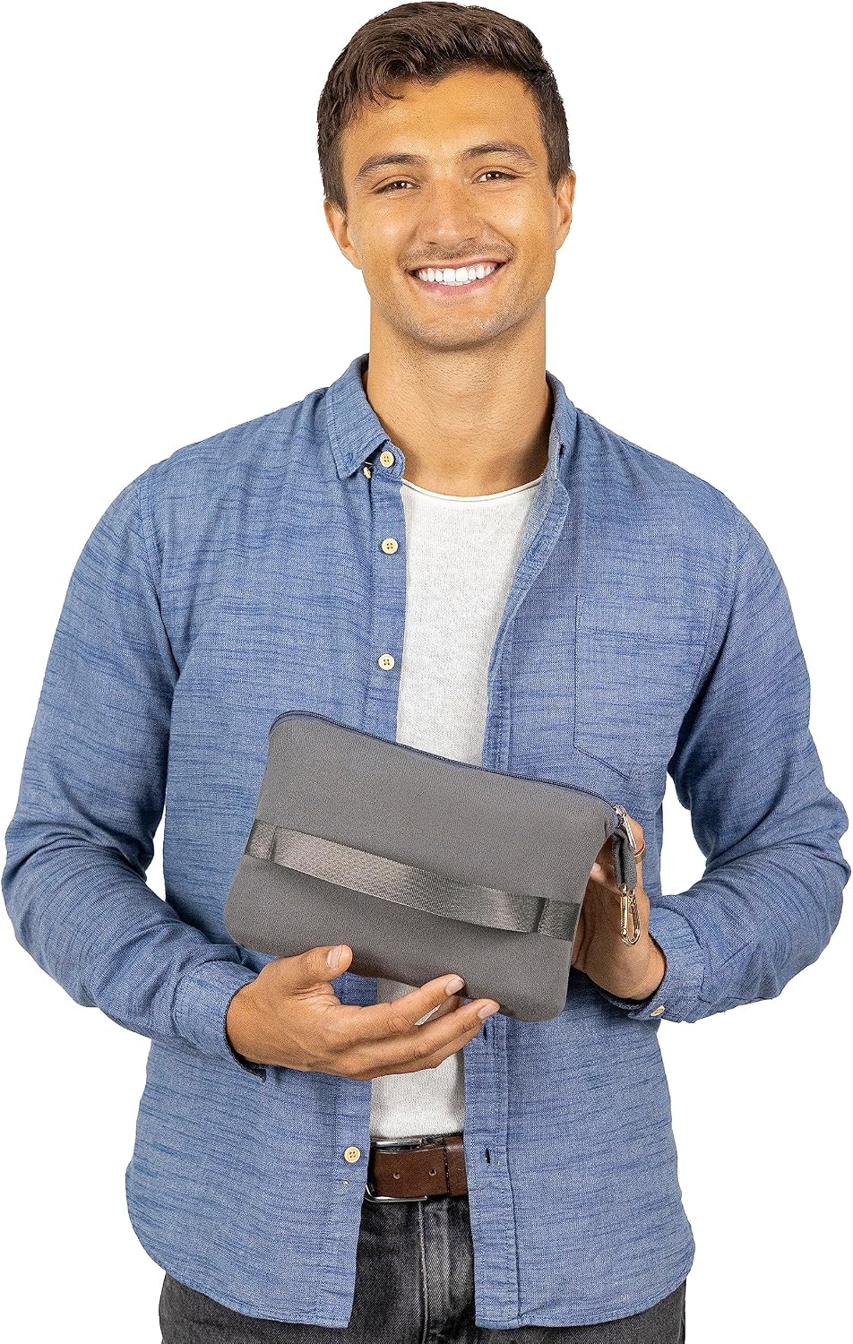 BlueHills Premium Soft Lightweight Travel Blanket Pillow Airplane - Gray
