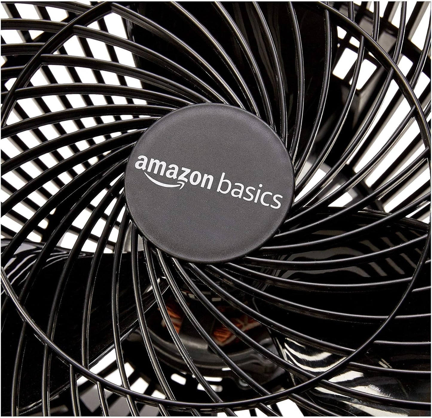 Amazon Basics Air Circulator Desk Fan for Bedroom, Home and Office, 90-Degree Tilt Head, 3 Speed Settings, Cooling, 35 Watts, Black, 11.1"W x 6.3"D x 10.9"H
