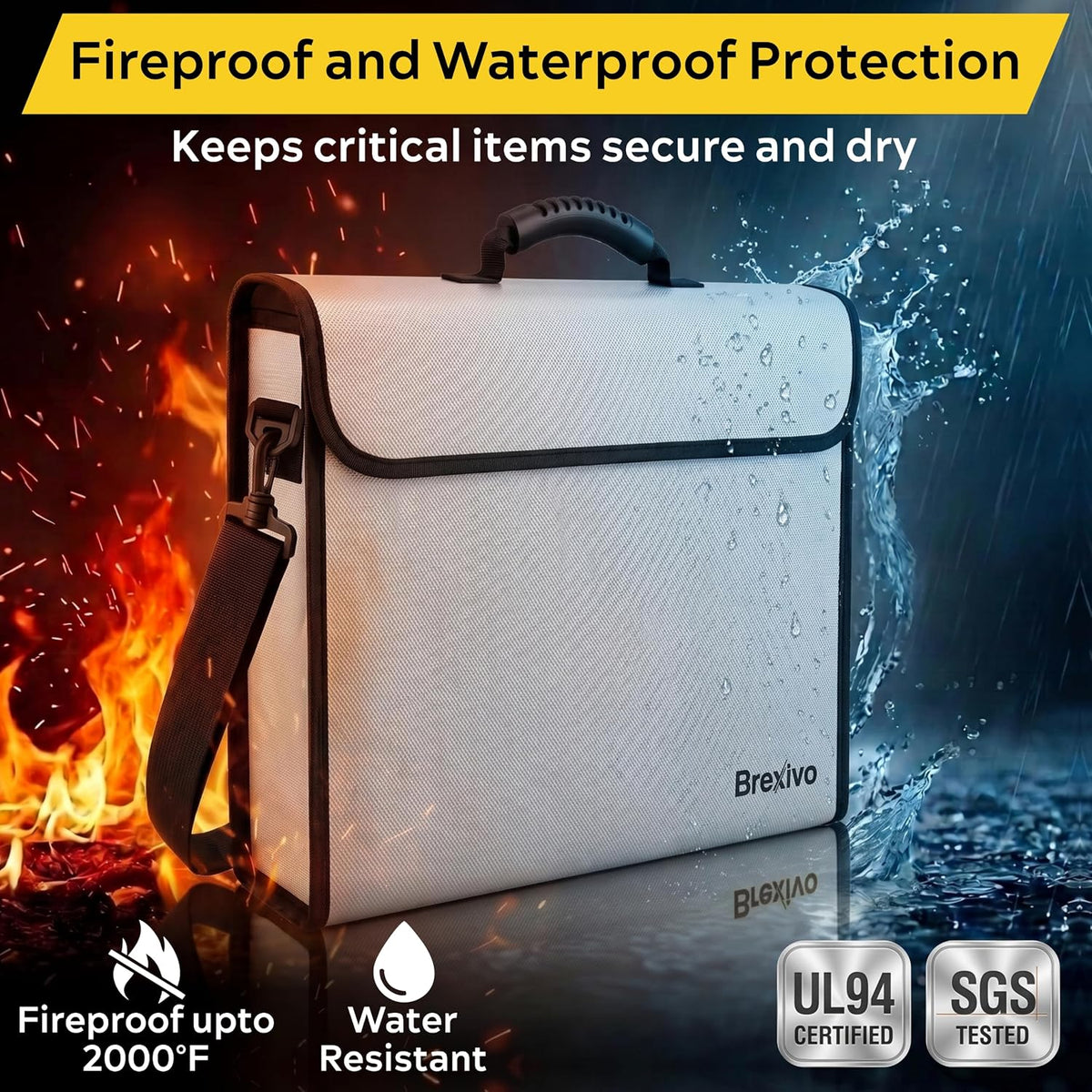 Fireproof Document Bag - Fireproof Box [Thermal Insulated] Fireproof Safety