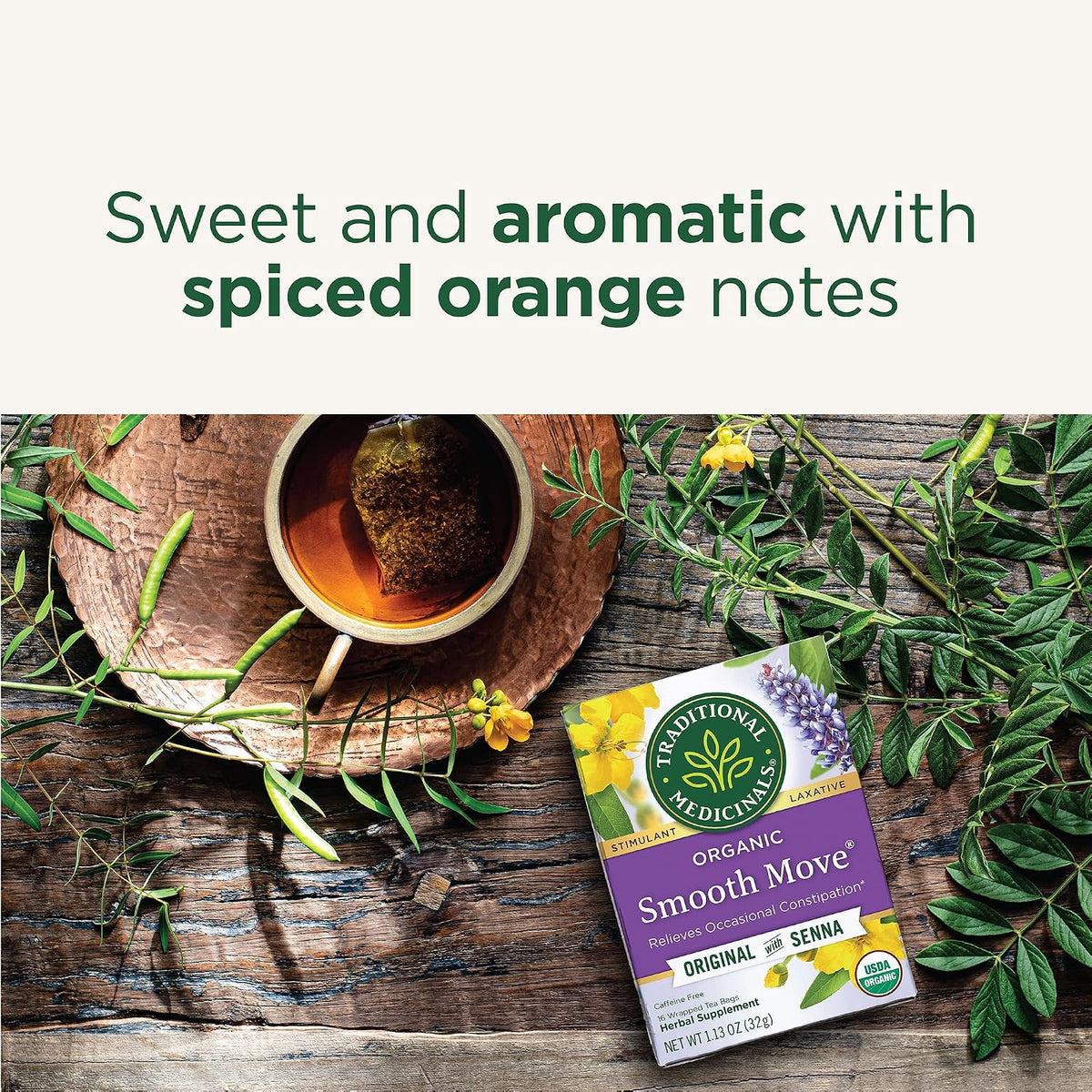 Traditional Medicinals Organic Smooth Move, 96 Tea Bags
