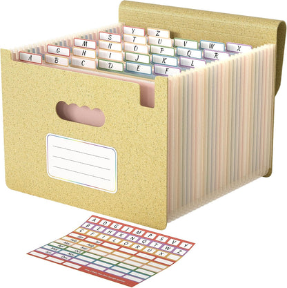 ABC life 26 Pockets Accordion File Organizer, Expanding File Folders