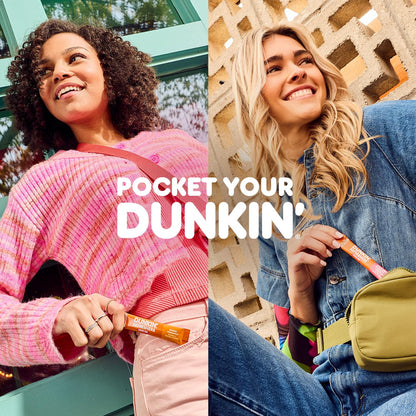 Singles To Go! Dunkin' Refreshers Green Tea Drink Mix Packets, 40 Count