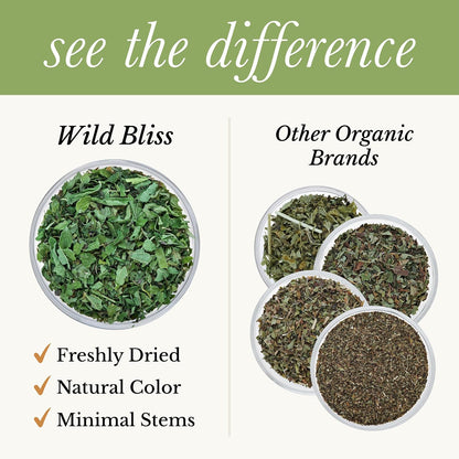 Organic Lemon Balm Tea - Caffeine Free Loose Leaf Herbal Tea - Pharmacopoeia Potency - 25 Servings