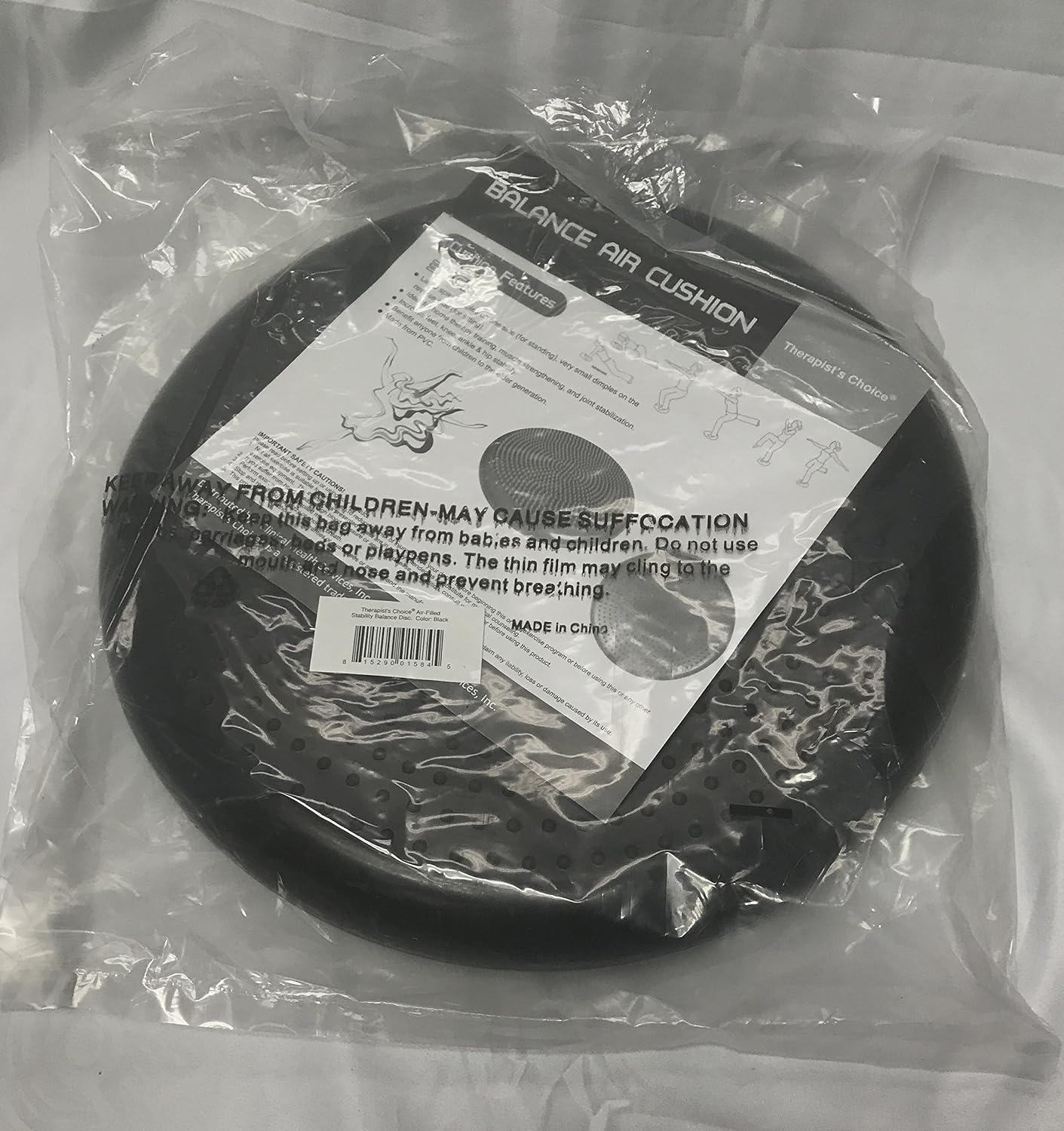 Therapist’s Choice® Inflated Air-Filled Stability Balance Disc-BLACK
