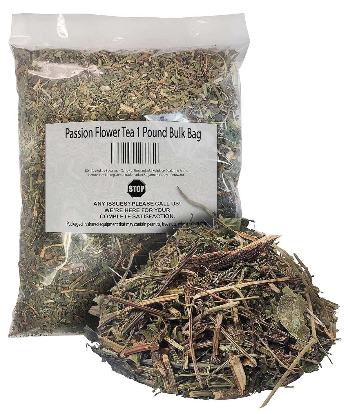Passion Flower Tea For A Calming Nights Sleep 1 Pound Bulk Bag-Passiflora Herb -Maypop - Wild Passion Vile
