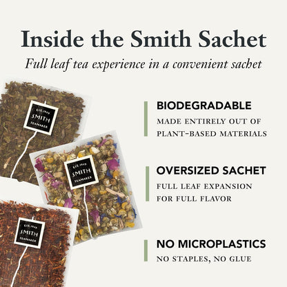 Steven Smith Teamaker Ginger Rising No. 79, Organic Ginger, Lemon, Herbal Tea Blend, Caffeine-Free, Sugar-Free, Sustainably Grown, Tea Bags, 15 Sachets, 1.48oz each