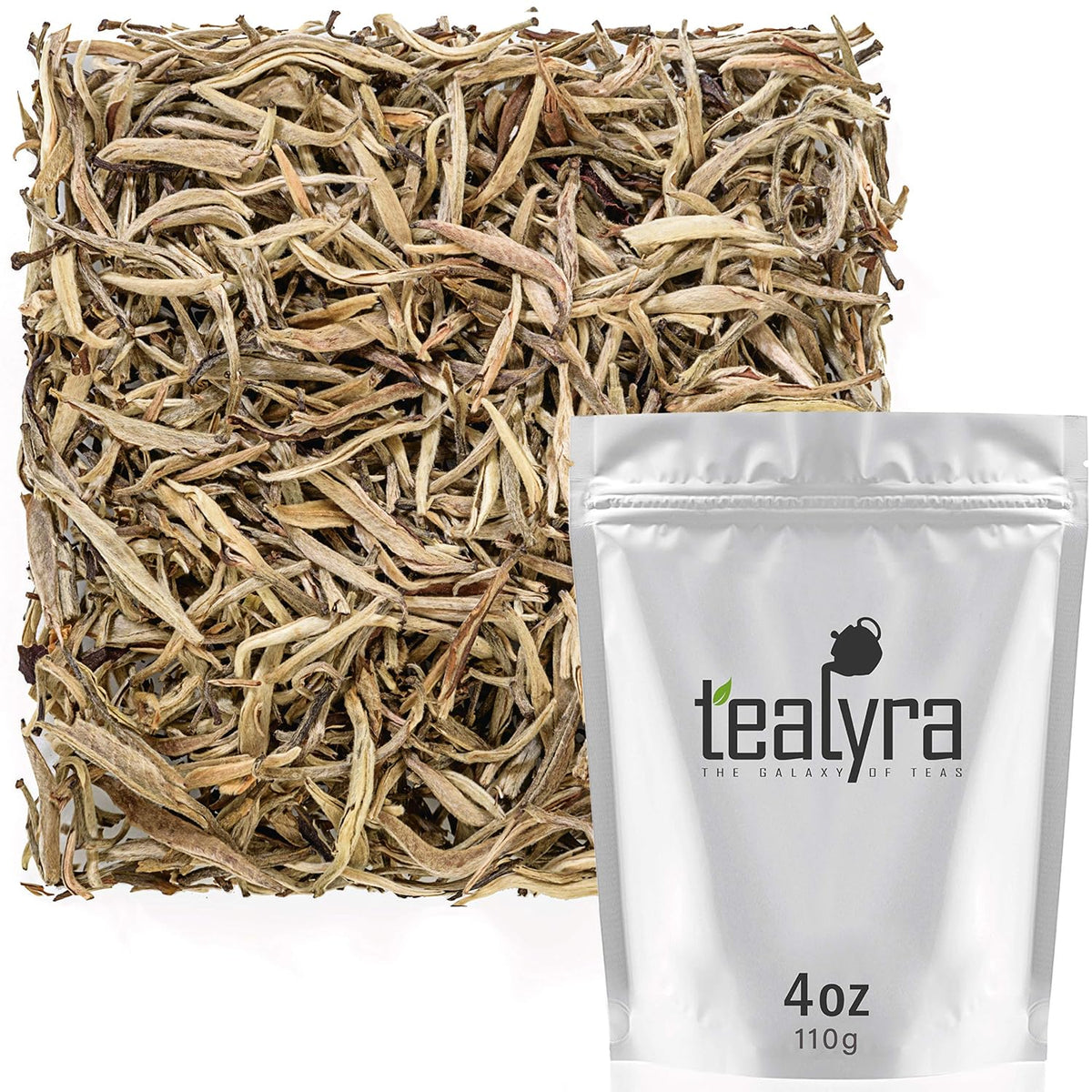 Tealyra - Jasmine Yin Zhen - Silver Needle White - Loose Leaf Tea - Premium Chinese White Tea from Fujian - 110g (4-ounce)