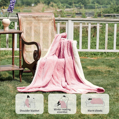 Texciting Heated Blanket Electric Blanket Throw 50''X60''-Heating Throw with 9 Heat Settings-2-10 Hours Auto Off,ETL Certified,Machine Washable (Green)