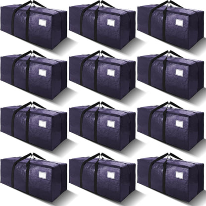 VELVETSURE Heavy Duty Extra Large Moving Bags W/Backpack Straps - Strong Handles & Zippers, Storage Totes For Space Saving, Fold Flat, Alternative to Box and Bin (Set of 6, Multicolor)