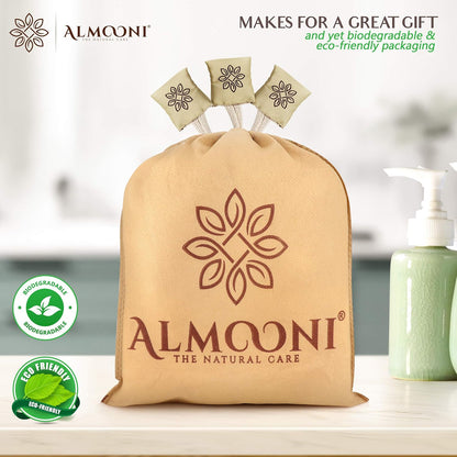 ALMOONI Natural Loofah Body Scrubber, Egyptian Loofah Sponge