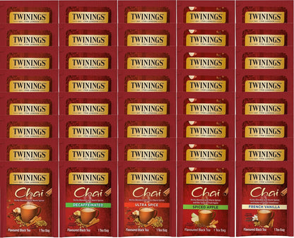 Twinings Assorted Herbal, Naturally Caffeine-Free Tea Bag Sampler (40 Count) 13 Flavour Boxed Variety Gift Set