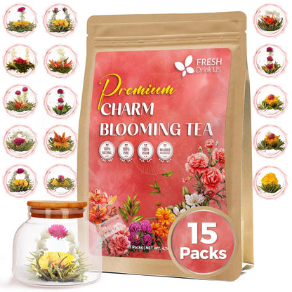 FreshDrinkUS, Premium 60 Chamomile Lavender Tea Bags, Calming Herbal Blend Strong Support for Relaxation & Better Sleep | Naturally Caffeine-Free Bedtime Tea with Soothing Floral Aroma, 100% Natural, Hand-made No Sugar/ Caffeine/ Gluten, Vegan - Colors C