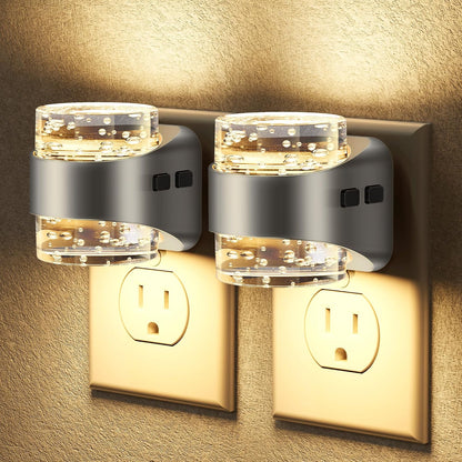 Briignite Night Light, Night Lights Plug into Wall, Soft White LED Nightlight for Kids, Adjustable Brightness 0-100LM, Dusk to Dawn Sensor, Soft Light for Bedroom, Hallway, Nursery, 2 Pack