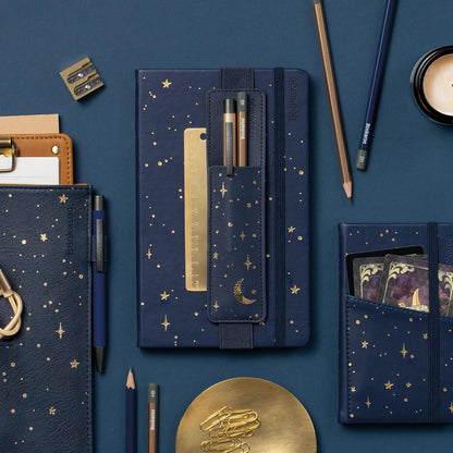 IF Compact Book Light - Moon & Stars, Dark Blue/Gold
