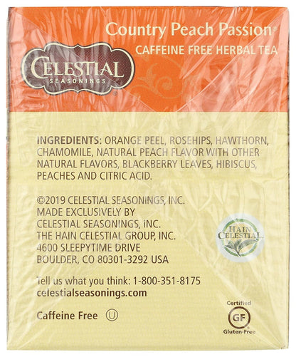 Celestial Seasonings Natural Herb Tea, Country Peach Passion, 20 ct